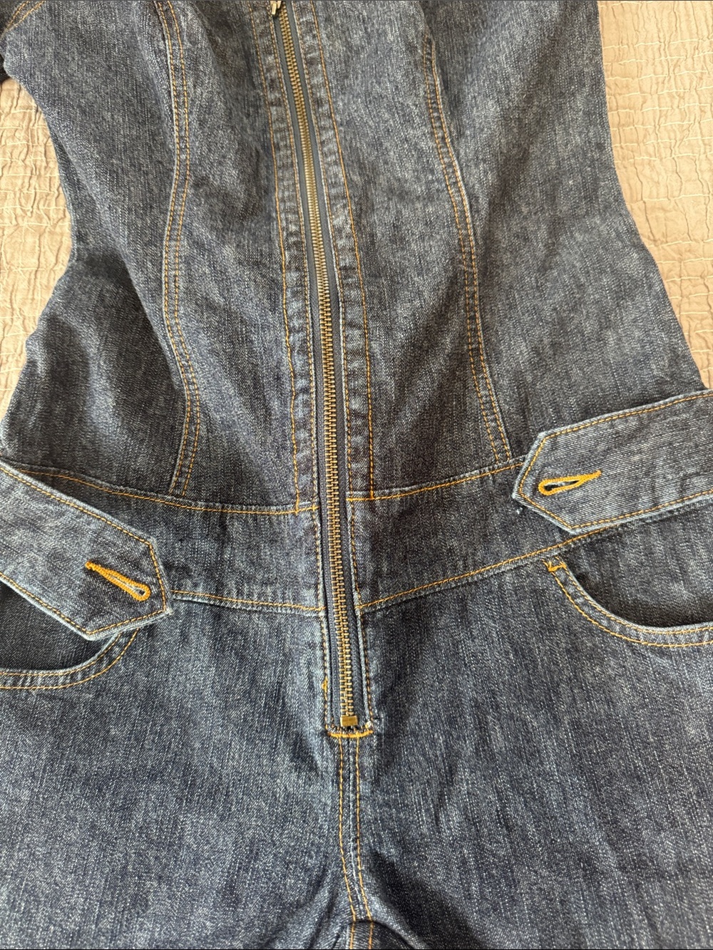 Jennifer Lopez Dark Wash Jean Pantsuit/Jumpsuit - Picture 5 of 5